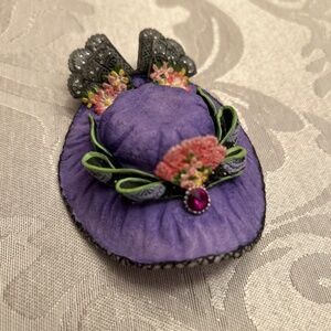 Willow hall age of elegance purple passion hat circa 1881